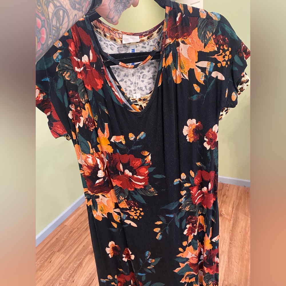 Black floral boho maxi Medium - Picture 4 of 6